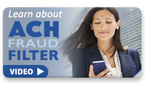 ACH Fraud Filter Training button
