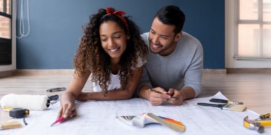 Young Couple Doing Home Renovations