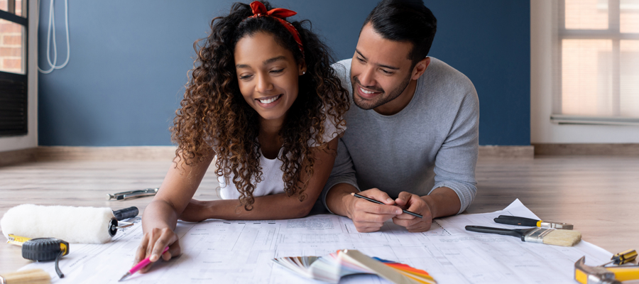 Young Couple Doing Home Renovations